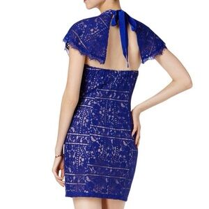 Endless Rose Womens Lace Overlay Open-Back Cocktail dress